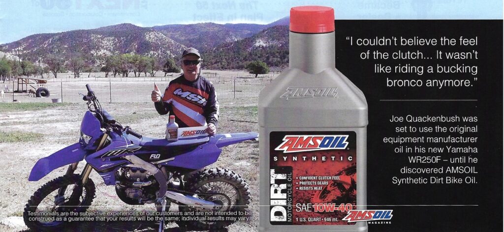 AMSOIL Synthetic Dirt Bike Oil Tames 'Jumpy' Clutch