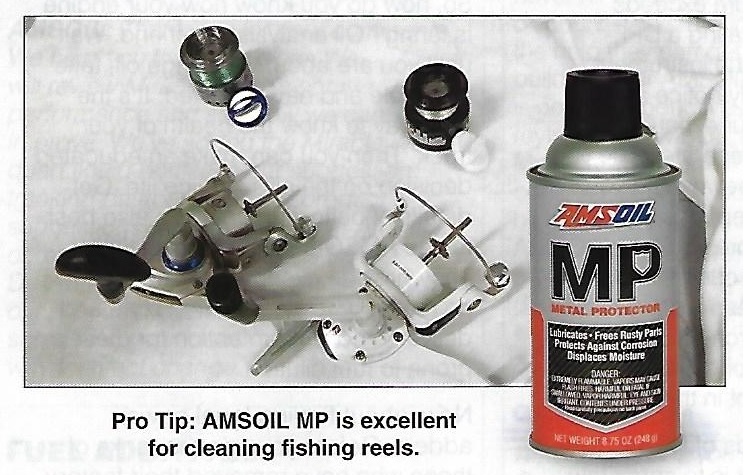 Pro Tip: AMSOIL MP is excellent for cleaning fishing reels.
